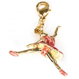 Arabesque Ballet Charm front view with clasp