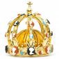 Miniature Crown of Napoleon Gold plated crown with enamelled embellishments in blue, red and black with white.