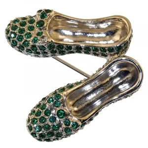 Emerald Slippers Brooch